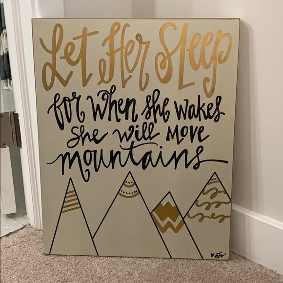 Wall Decor “Let Her Sleep” good for girls room - Picture 2 of 2